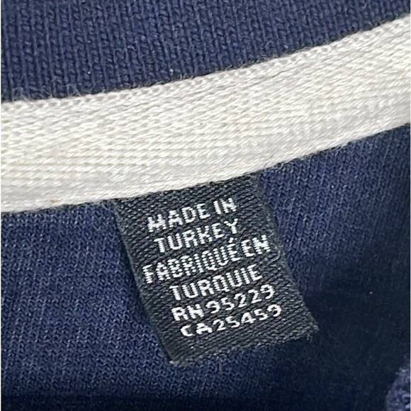 TED BAKER LONDON LONG SLEEVE MEN'S NAVY BLUE POLO SHIRT SIZE 4 - Picture 7 of 9